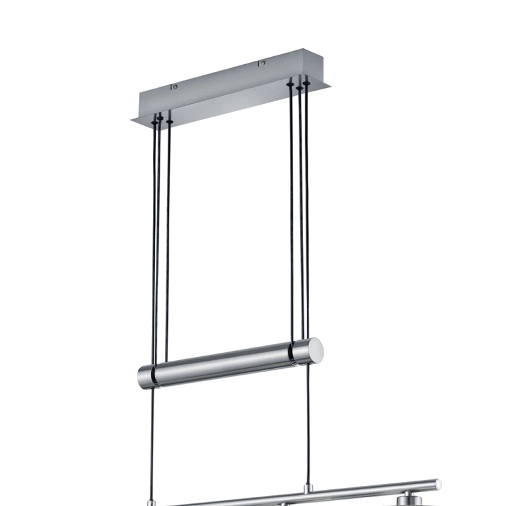 Hanglamp Garda 4-lichts nikkel mat met wit Trio 4017807336948