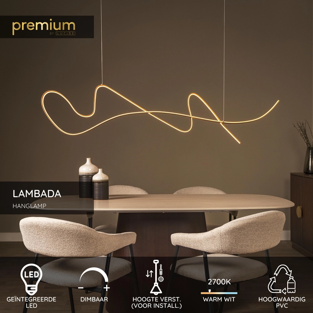 Champagne hanglamp Lambada design Premium by Lucide 5411212520913