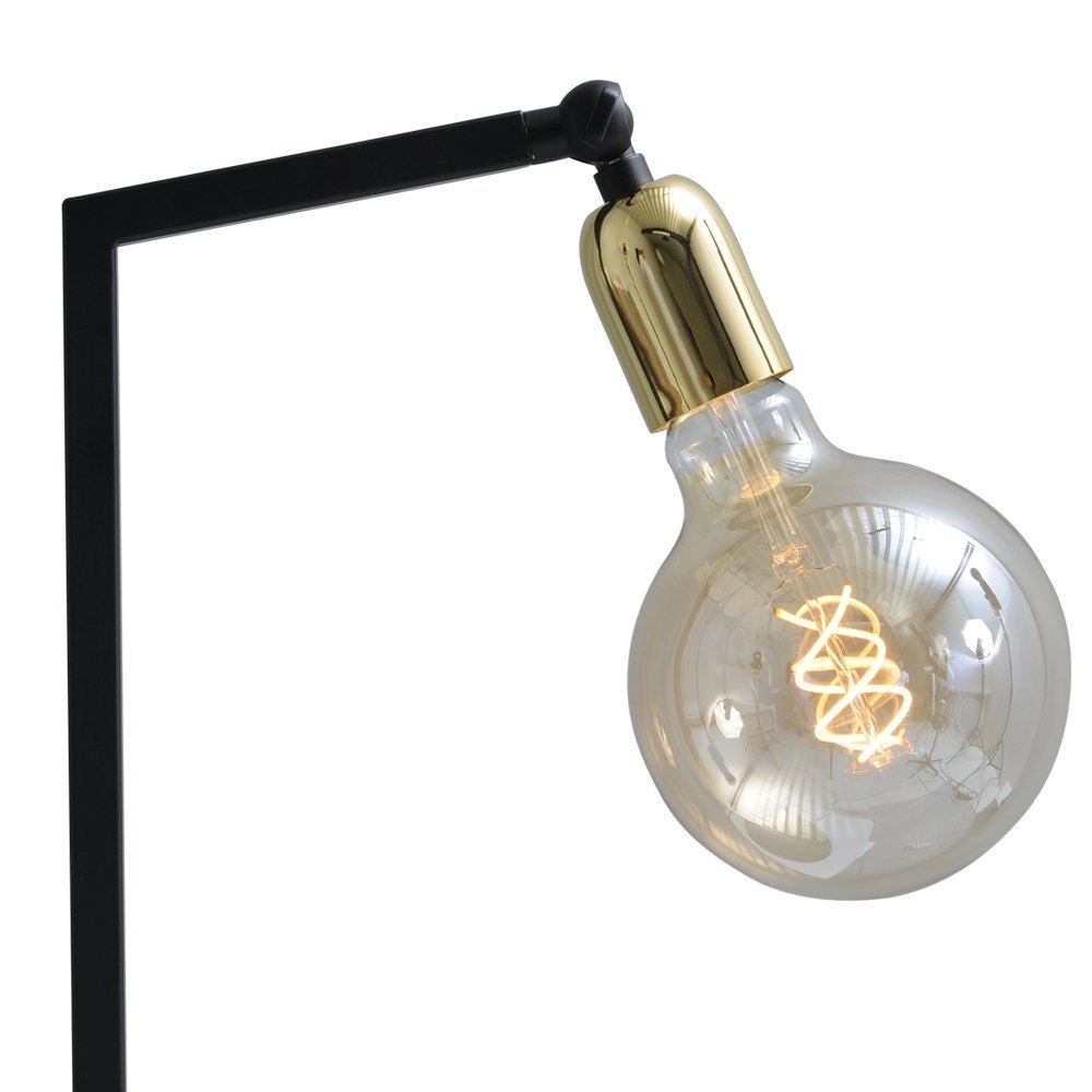 Zwarte tafellamp Tube met gouden fitting Masterlight 8718121188706