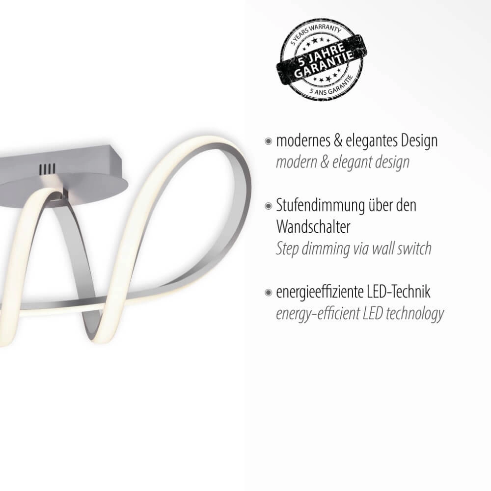 Design plafondlamp Maria aluminium Just Light 4043689975784