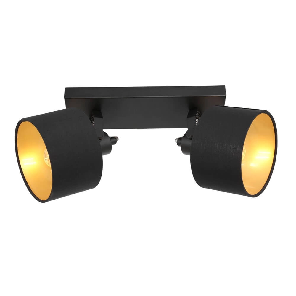 Zwarte plafondlamp Ornoir 2-lichts Steinhauer 8712746151411