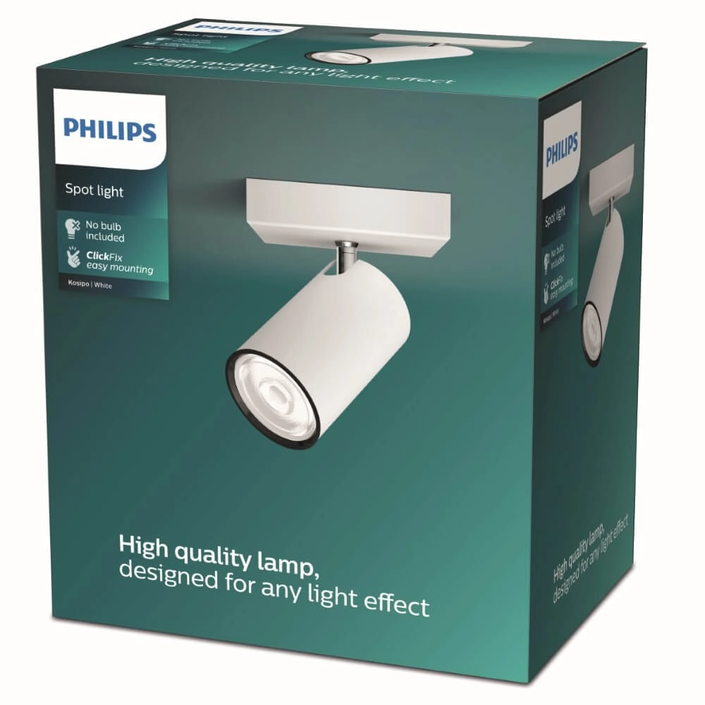 Witte plafondspot Kosipo Philips 8719514435216