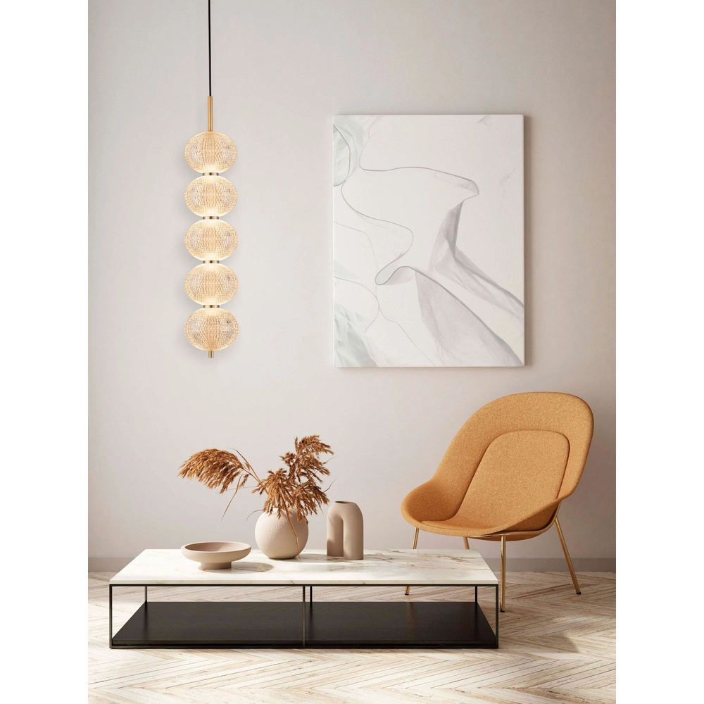 Unieke hanglamp Klelia goud