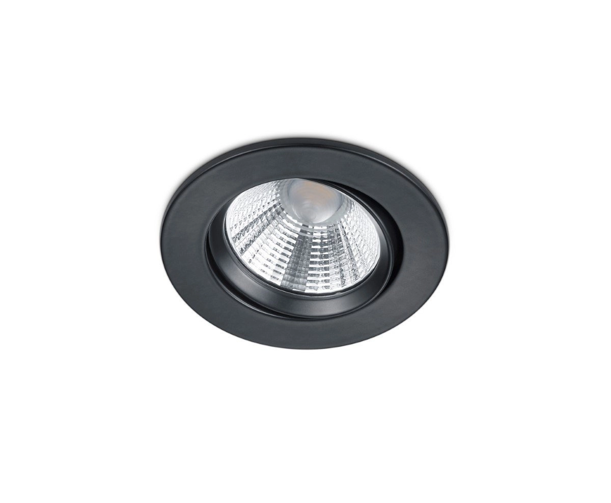 Led inbouwspot Pamir Round 5,5w - 3000K - 8,5cm zwart Led inbouwspot Pamir Round 5,5w - 3000K - 8,5cm zwart