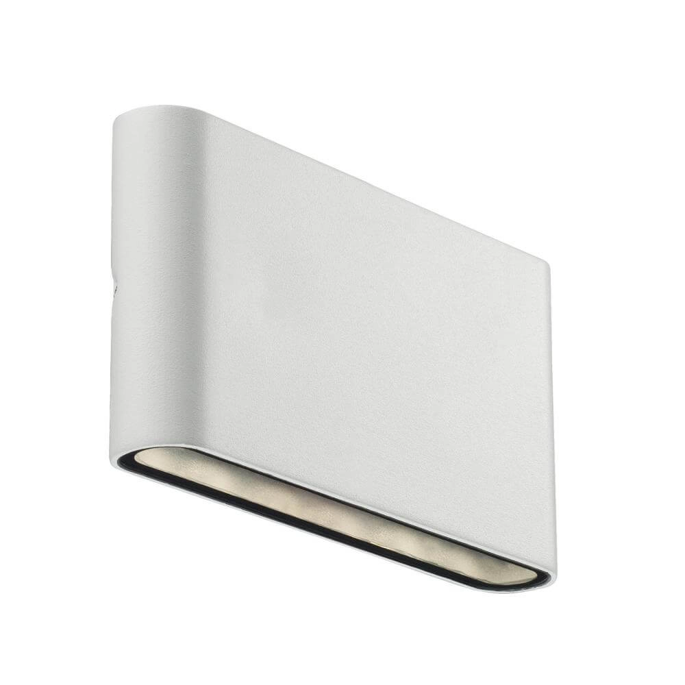 Strakke design wandlamp Kinver wit 17,5cm