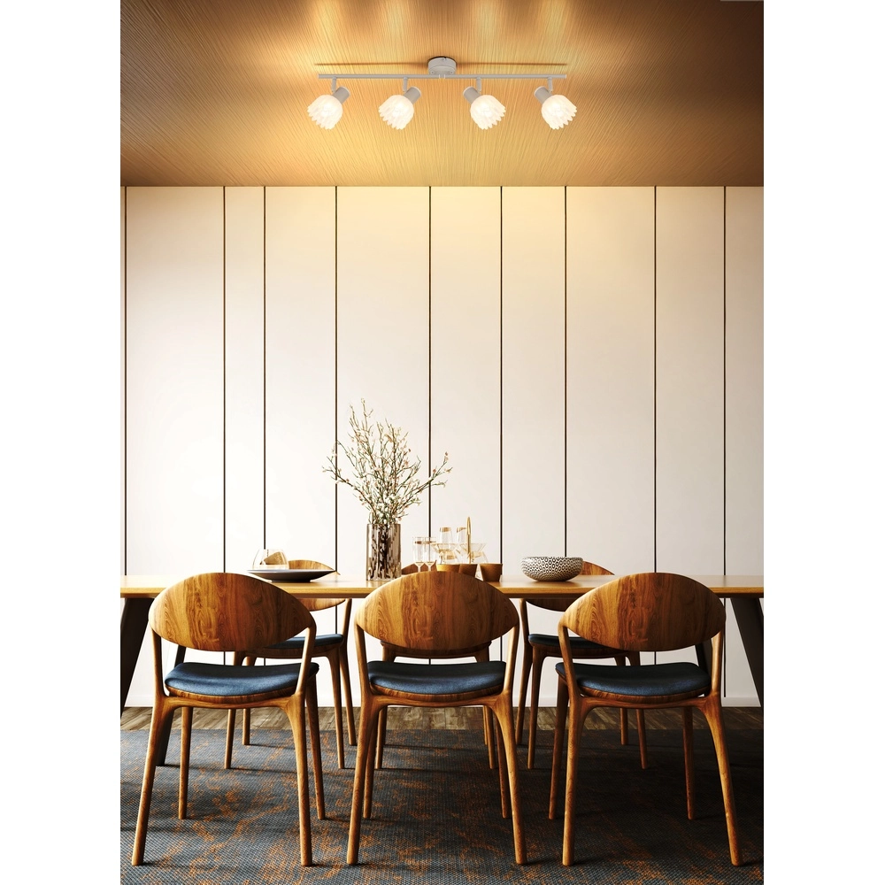 4-lichts plafondspot Planta zand bruin Globo 9007371575930