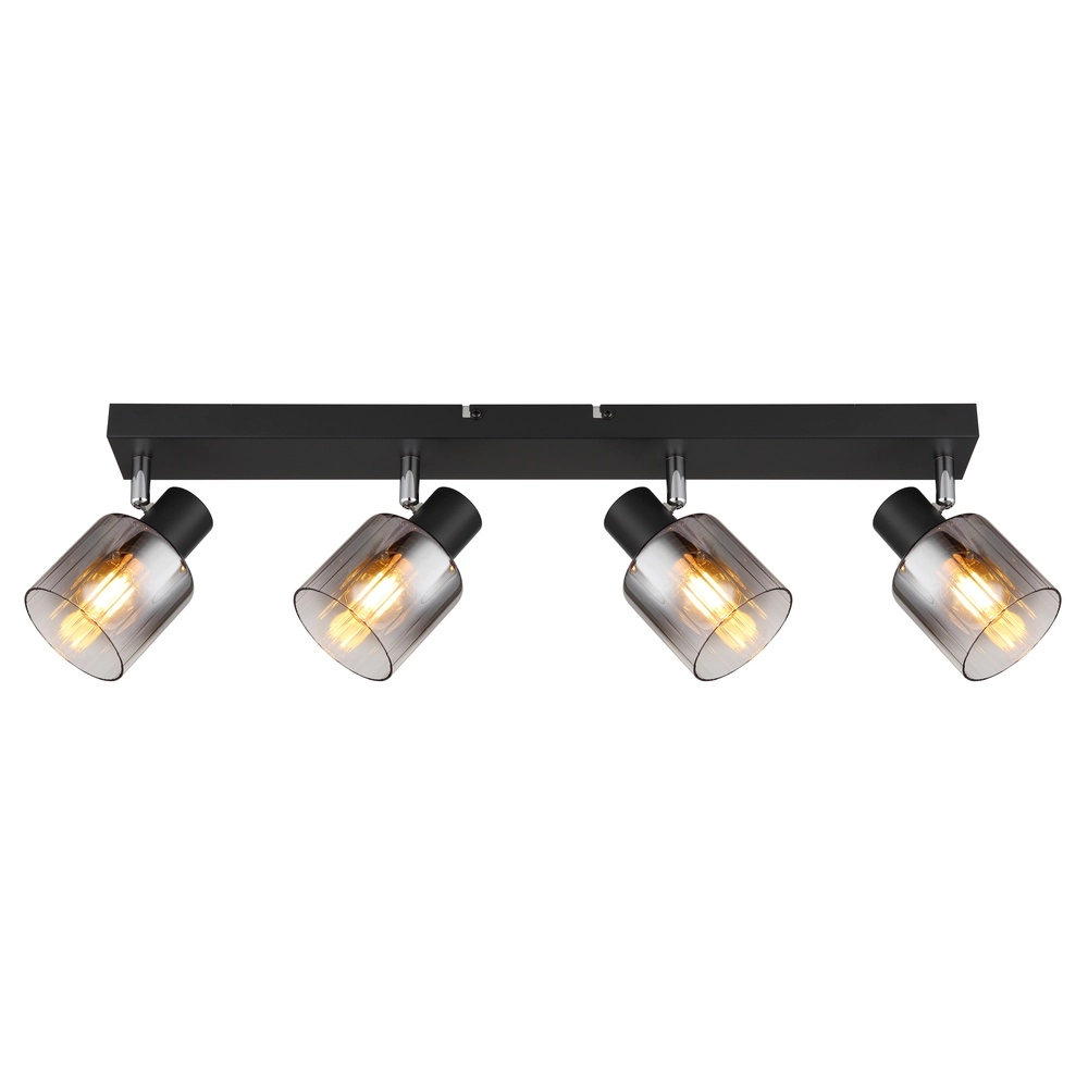 Plafondlamp Jack 4-lichts zwart Globo 9007371519835
