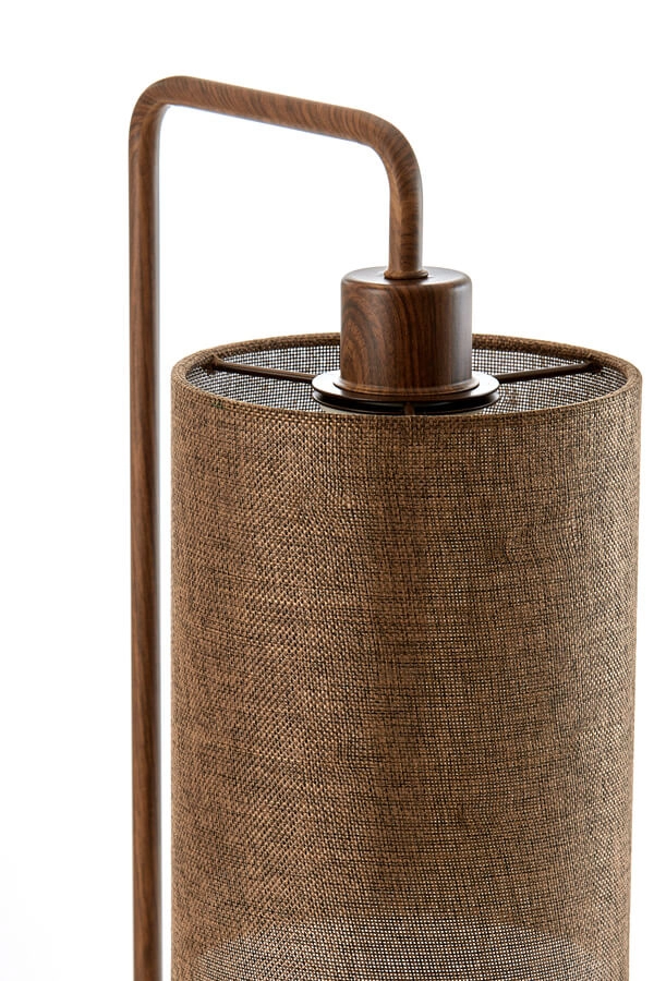 Japandi tafellamp Donio donkere  hout print Light & Living 8717807759582
