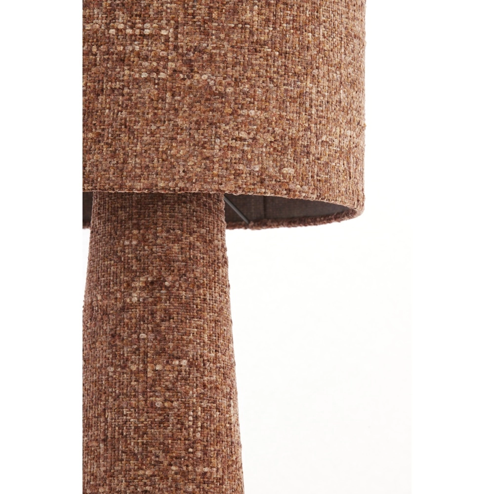 Staande schemerlamp Micky Ø 38cm - bouclé - bordeaux Light & Living 8717807834203