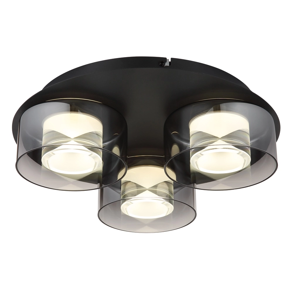 Design plafondlamp Belinda 3-lichts zwart