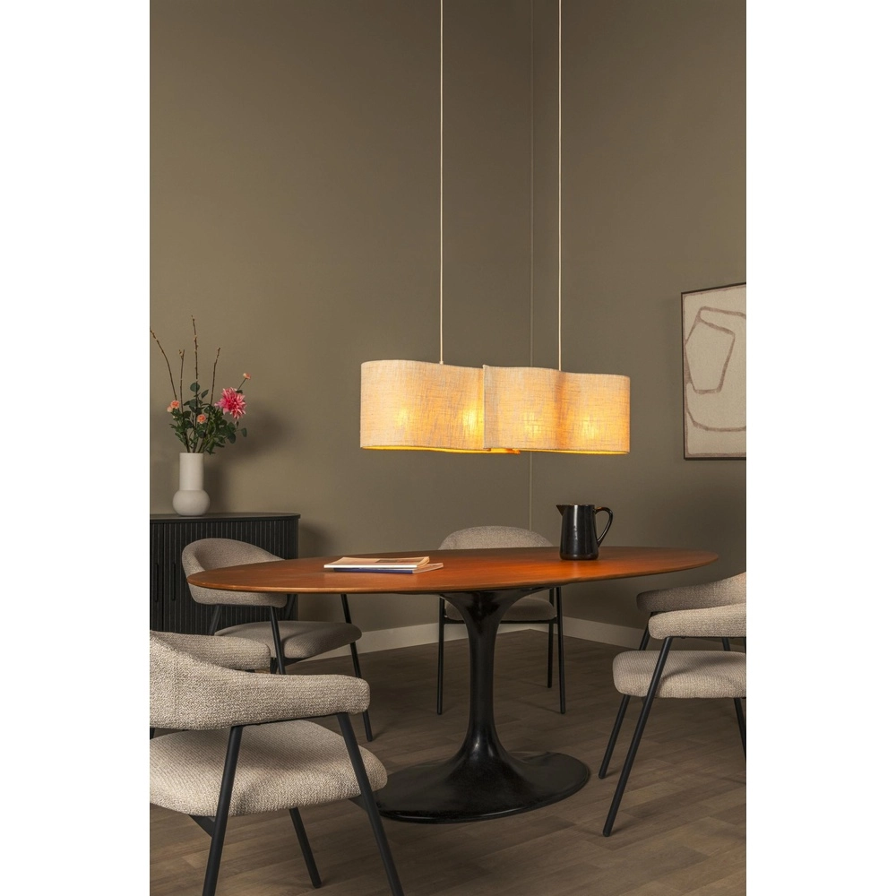 Organische hanglamp Chantal 4-lichts beige Lucide 5411212510105