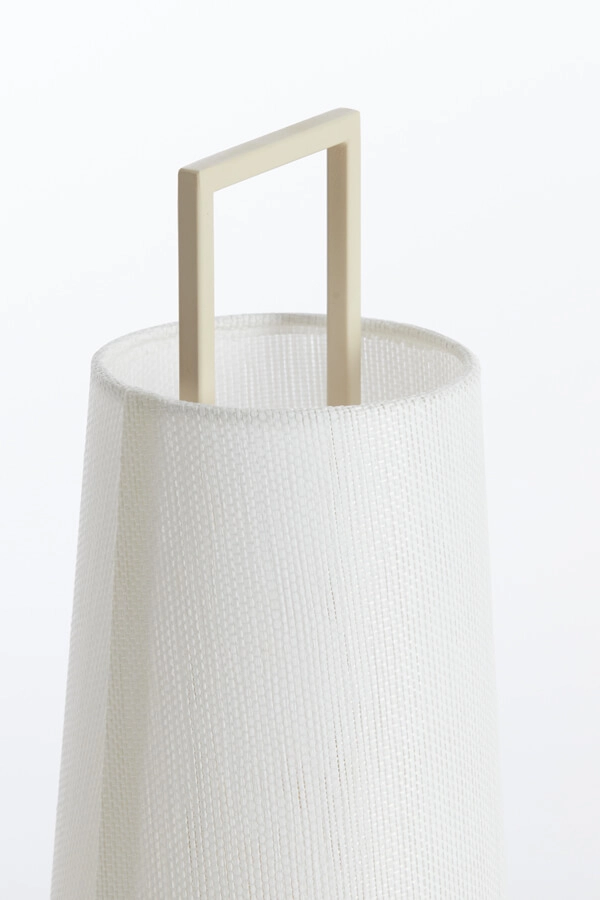 Japandi tafellamp Fyon Ø 16cm crème met wit Light & Living 8717807730659