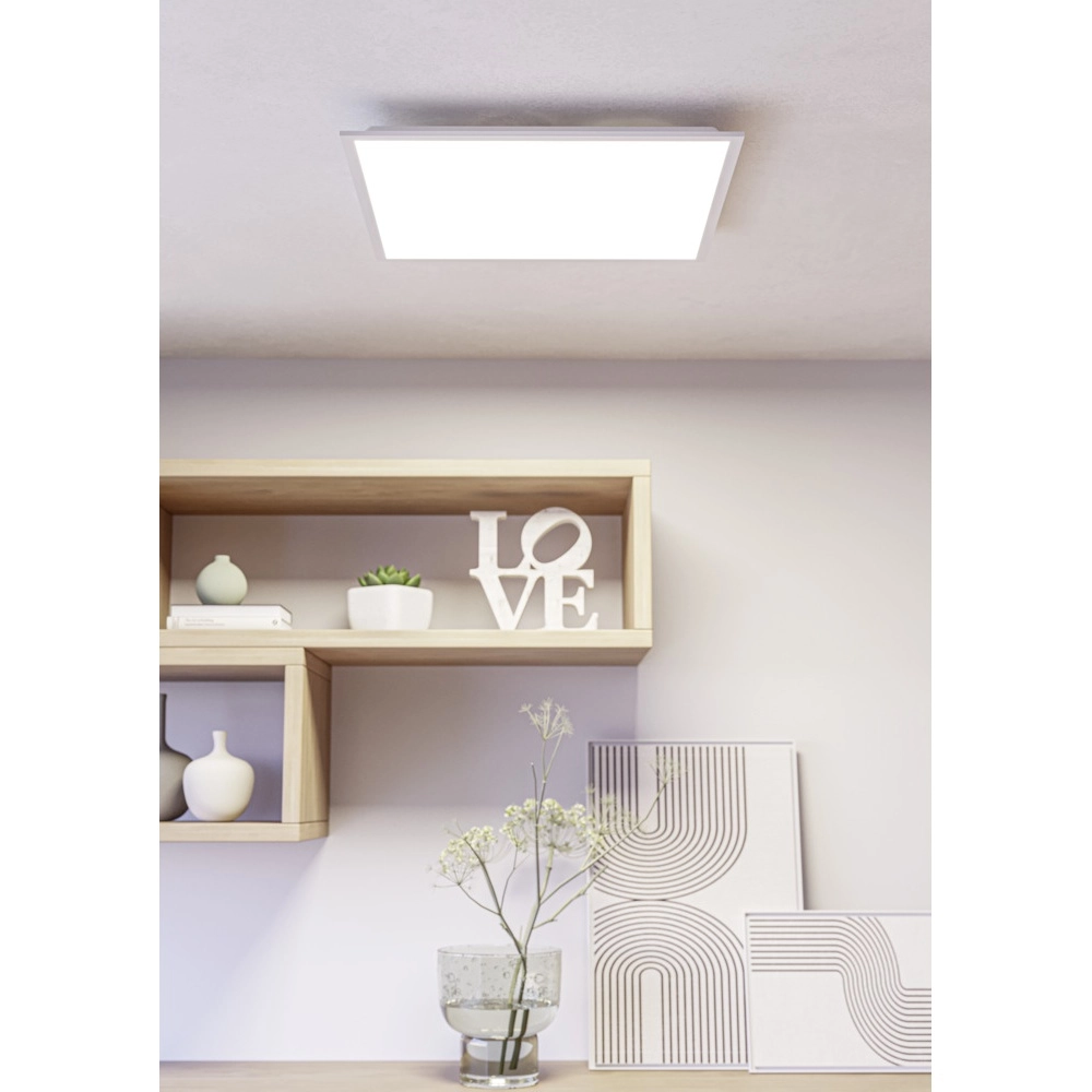 Smart plafondlamp Moradillo-Z wit vierkant 59,5cm Eglo 9008606342181