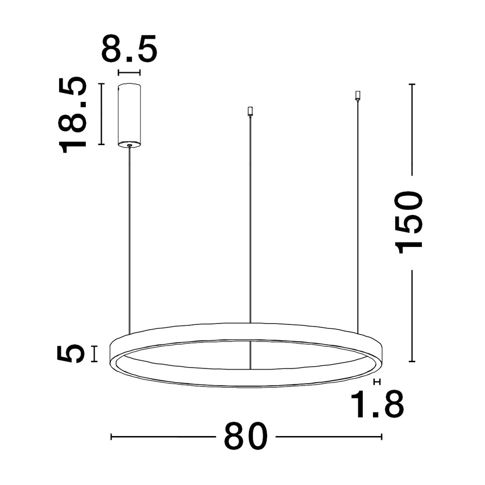 Design hanglamp Elowen zilvergrijs Ø 80cm Lyora 5212017439116