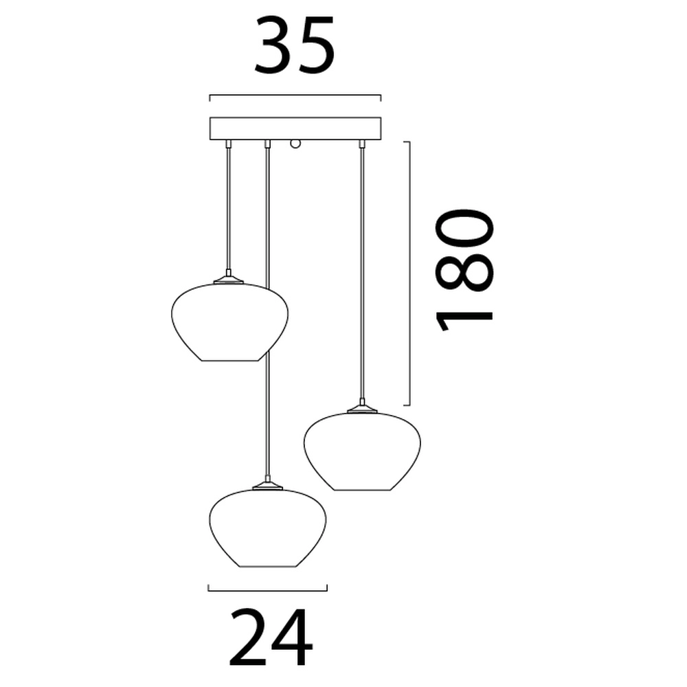 3-lichts hanglamp Cartone met Ø24 Think Paper kappen Masterlight 8718121397054
