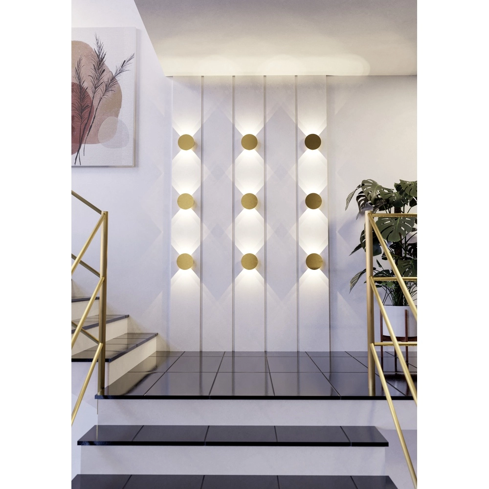 Strakke wandlamp Talamello Ø 15cm - goud - led Eglo 9008606316489