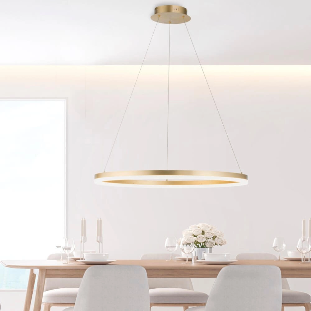 Moderne hanglamp Titus Ø 80cm antiek messing Paul Neuhaus 4012248362877