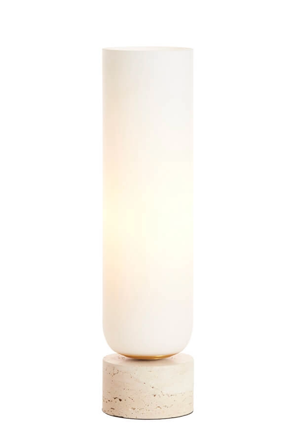 Witte tafellamp Rylano 47cm