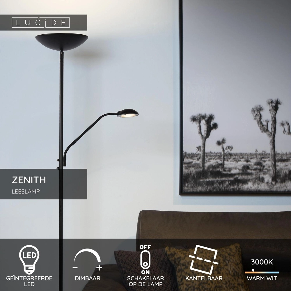 Leeslamp Zenith wit Lucide 5411212193896