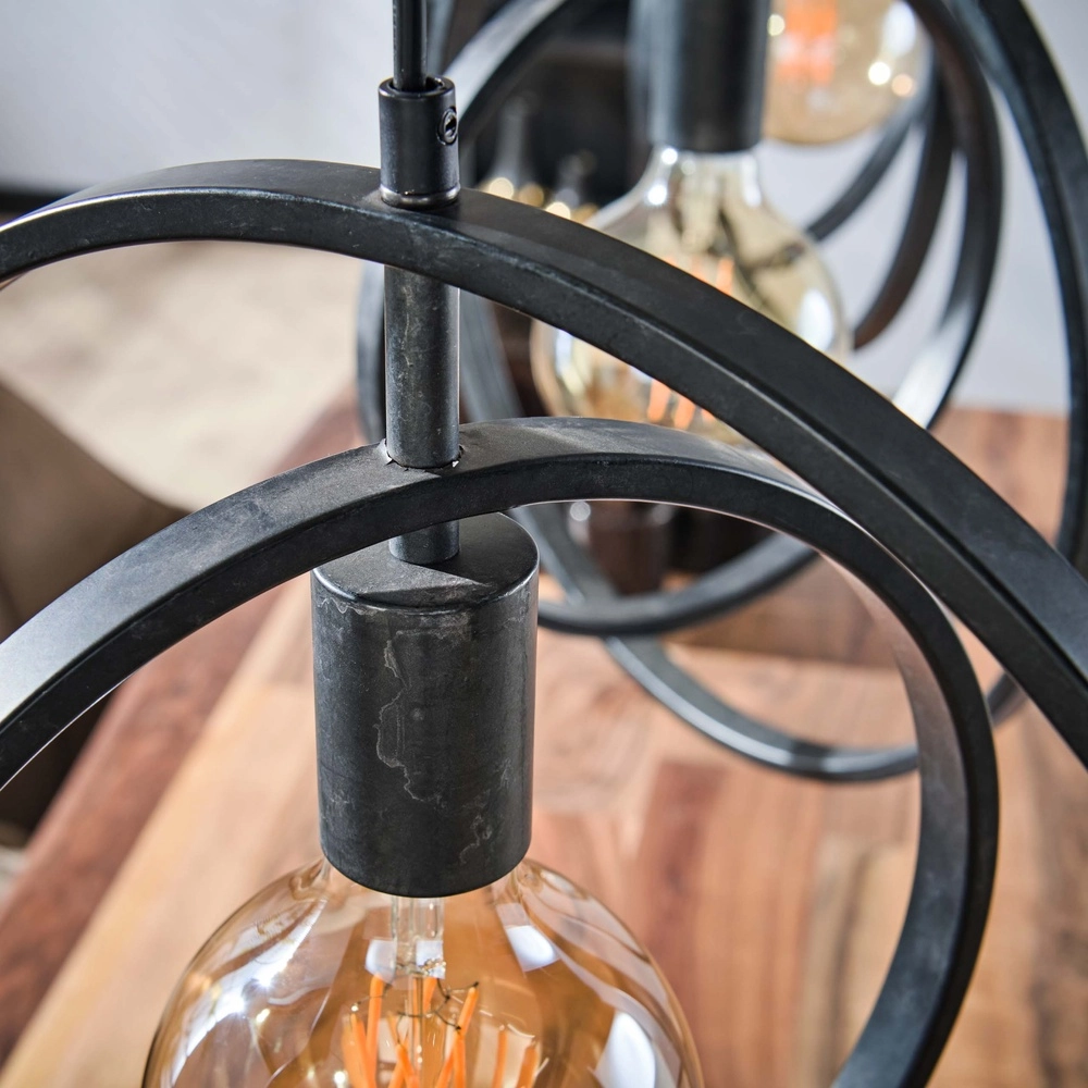 Eettafel hanglamp Turn 3L - Ø 40cm - charcoal Lyora 8716803513167