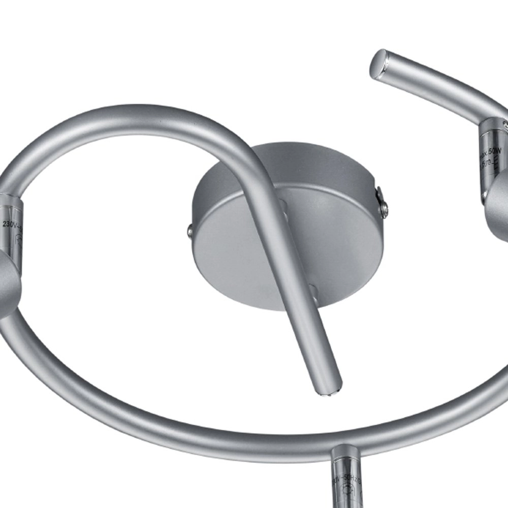 Plafondspots Paris GU10 3-lichts titaangrijs Trio 4017807350760