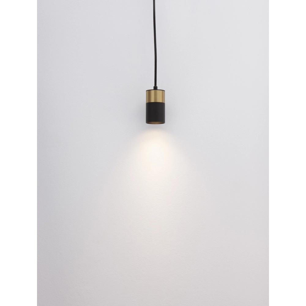 Hanglamp Pongo S enkel 9,5cm goud met zwart Lyora 5212017430335