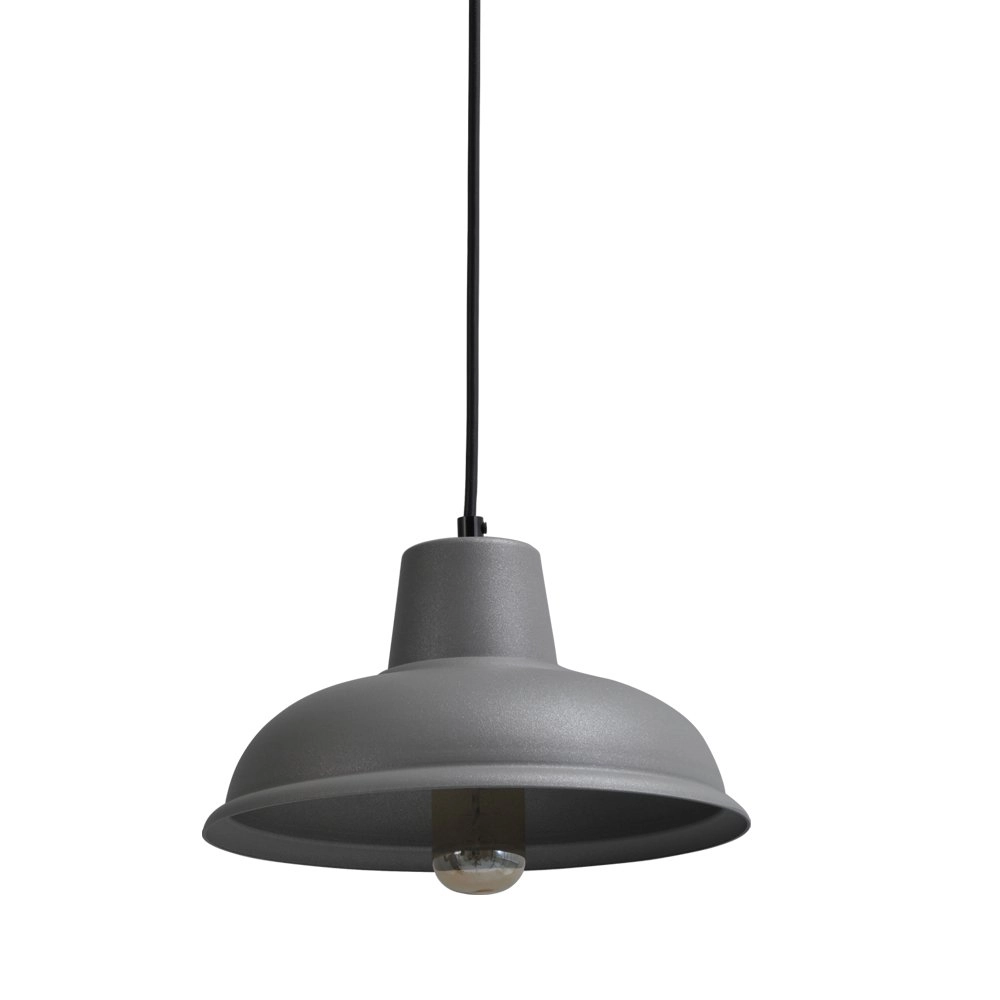 Retro hanglamp Di panna Industria 26 grijs