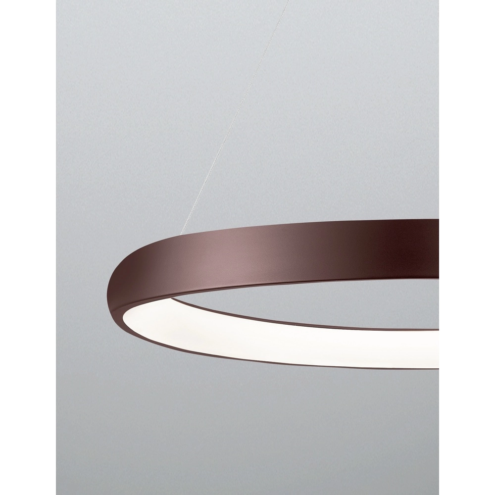 Design hanglamp Albi koffie bruin Ø 61cm Lyora 5212017414885