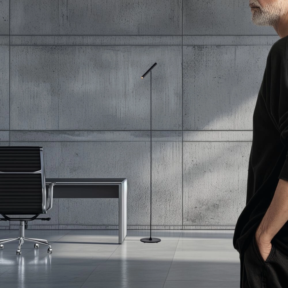 Design vloerlamp Pure Tutua zwart Paul Neuhaus 4012248365519