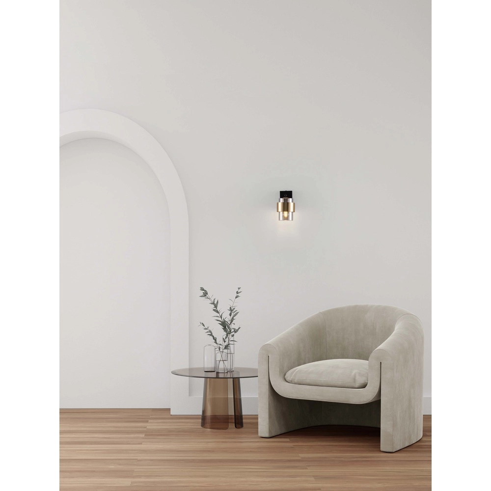 Wandlamp Sianna zwart met goud Lyora 5212017452627
