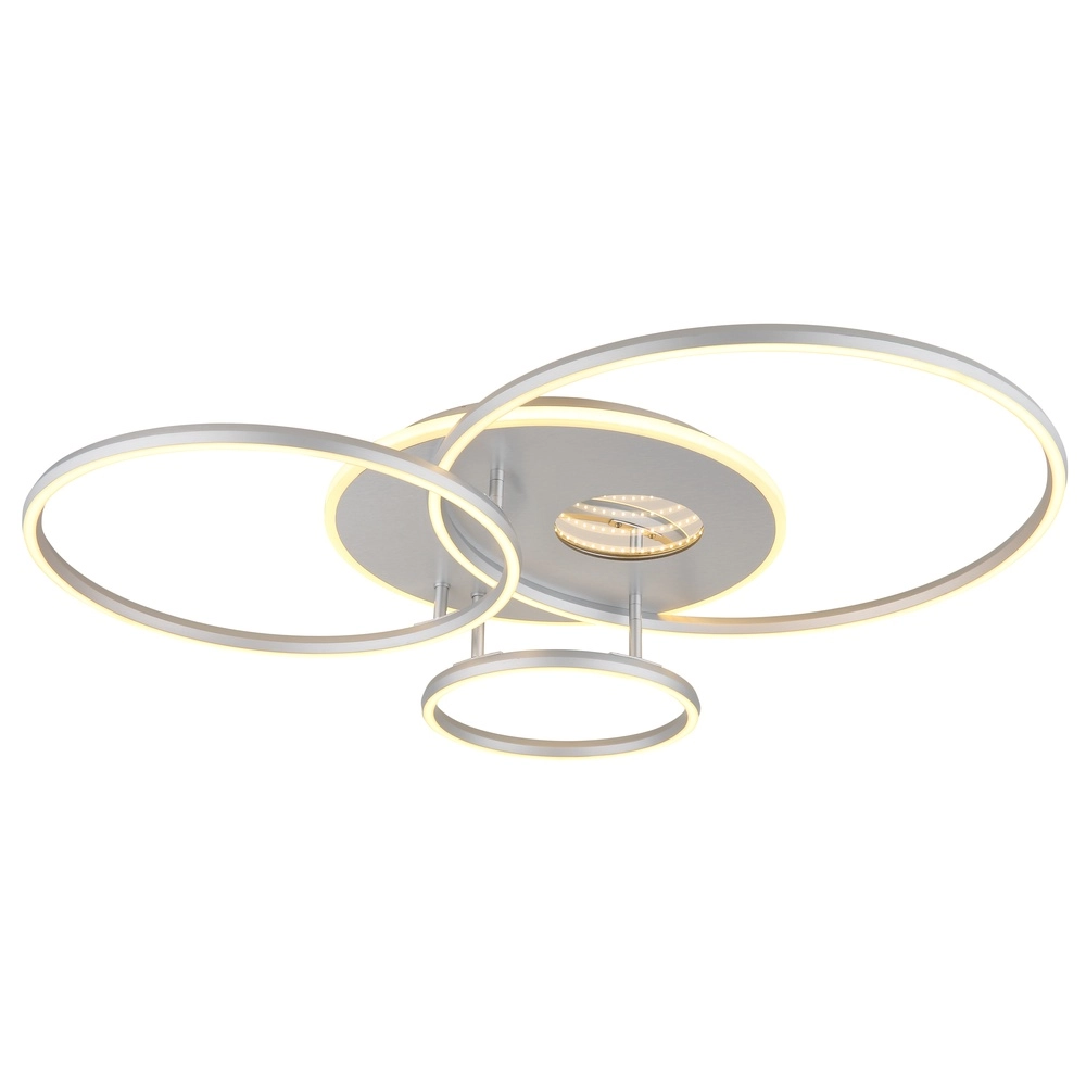 Moderne plafondlamp Invertina zilvergrijs 90cm Globo 9007371575404