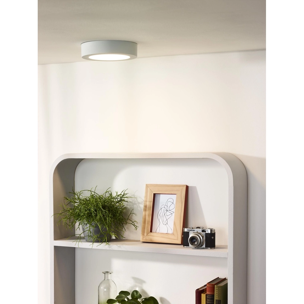 Plafonniere Brice-Led Ø 18cm - IP44 wit Lucide 5411212281296