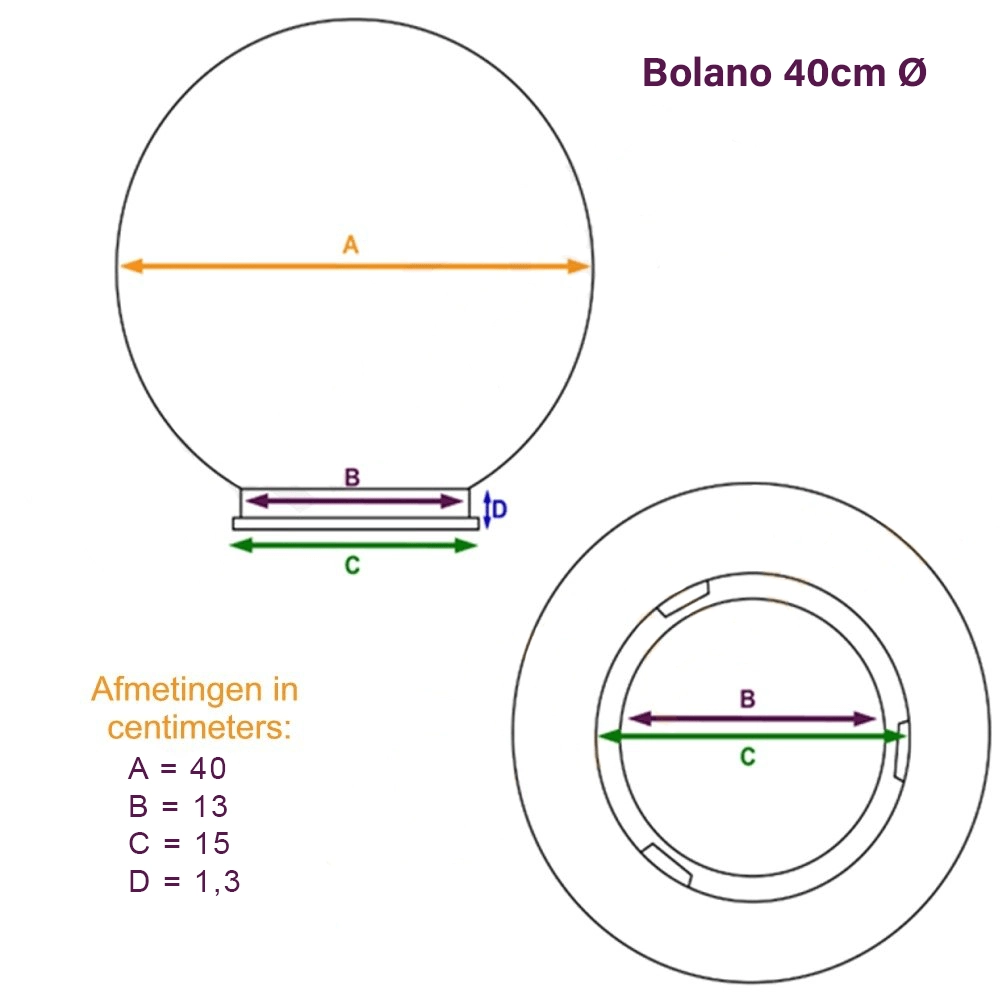 Globelamp Bolano 91cm. staand opaal Lyora 8716803508644