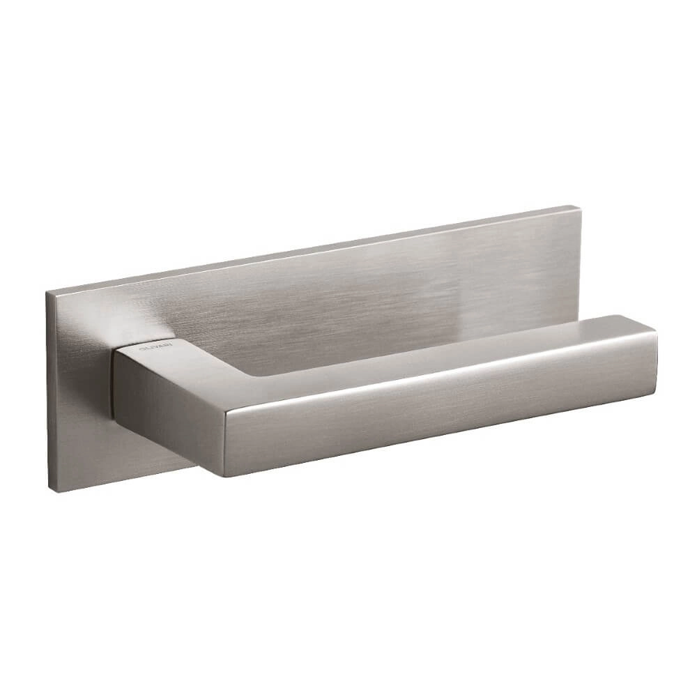 Deurklink ABC horizontaal schild RVS