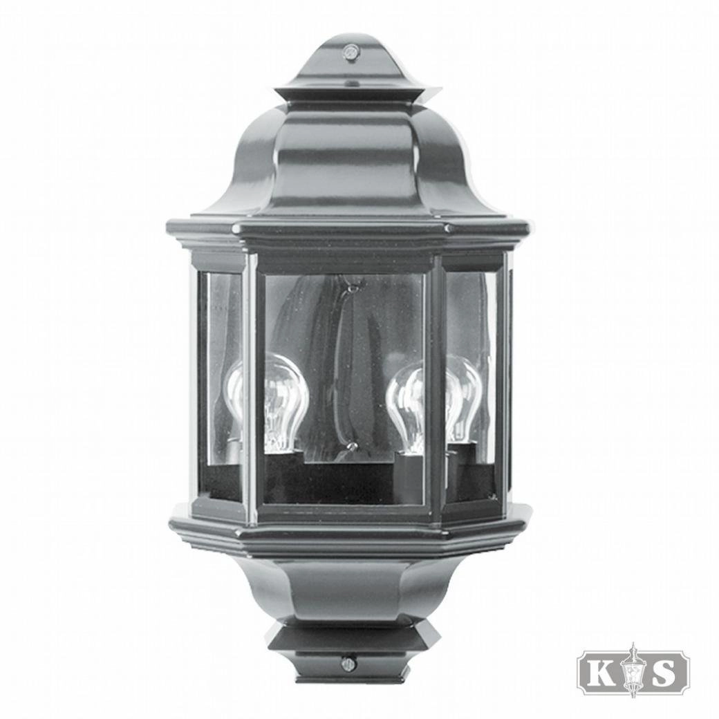 Klassieke muurlamp Turijn 2 zwart KS Verlichting 8714732510202