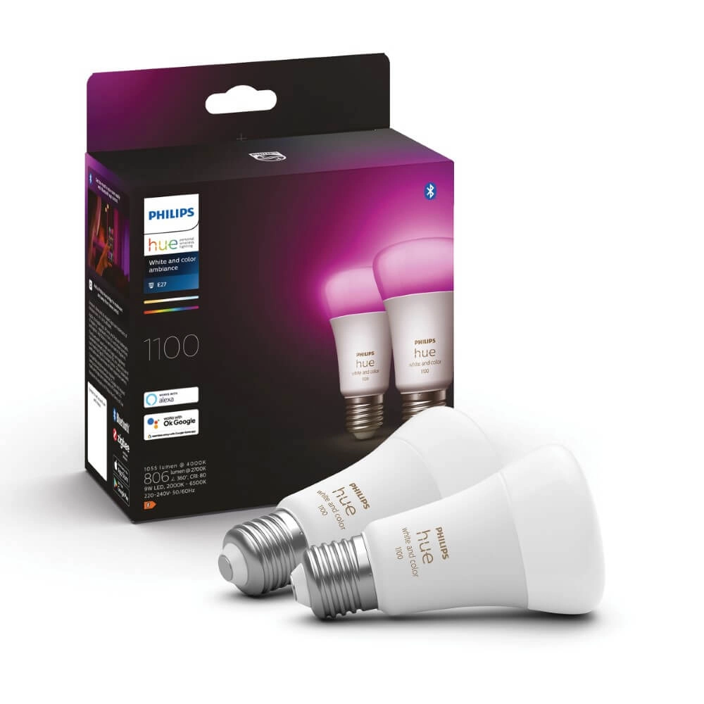 Hue - E27 - 11W - White and Color set van 2 Philips 8719514291317