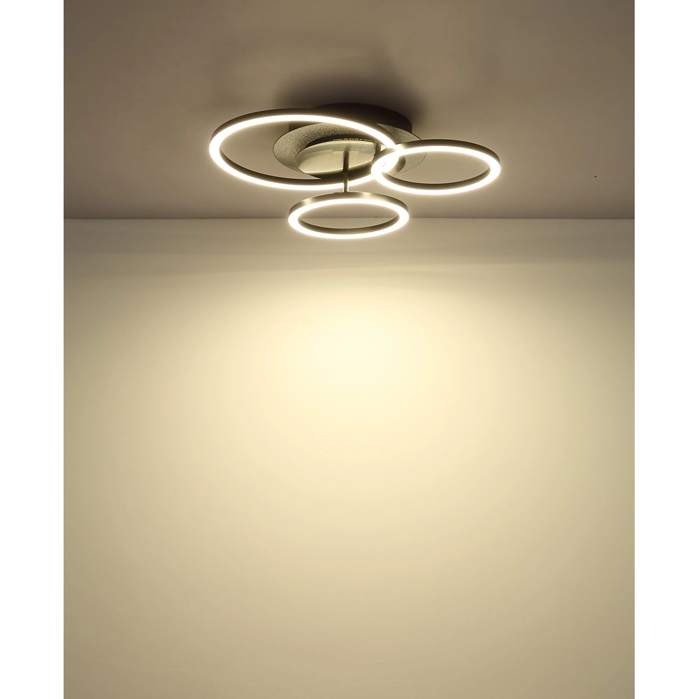 Zwarte plafondlamp Norberto 3 ringen Globo 9007371572830