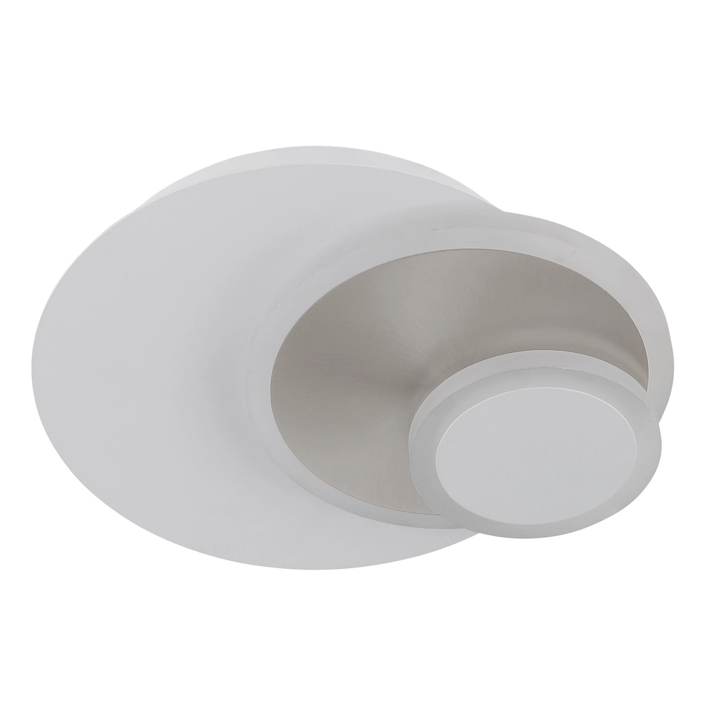 Witte wandlamp Odonell met hout
