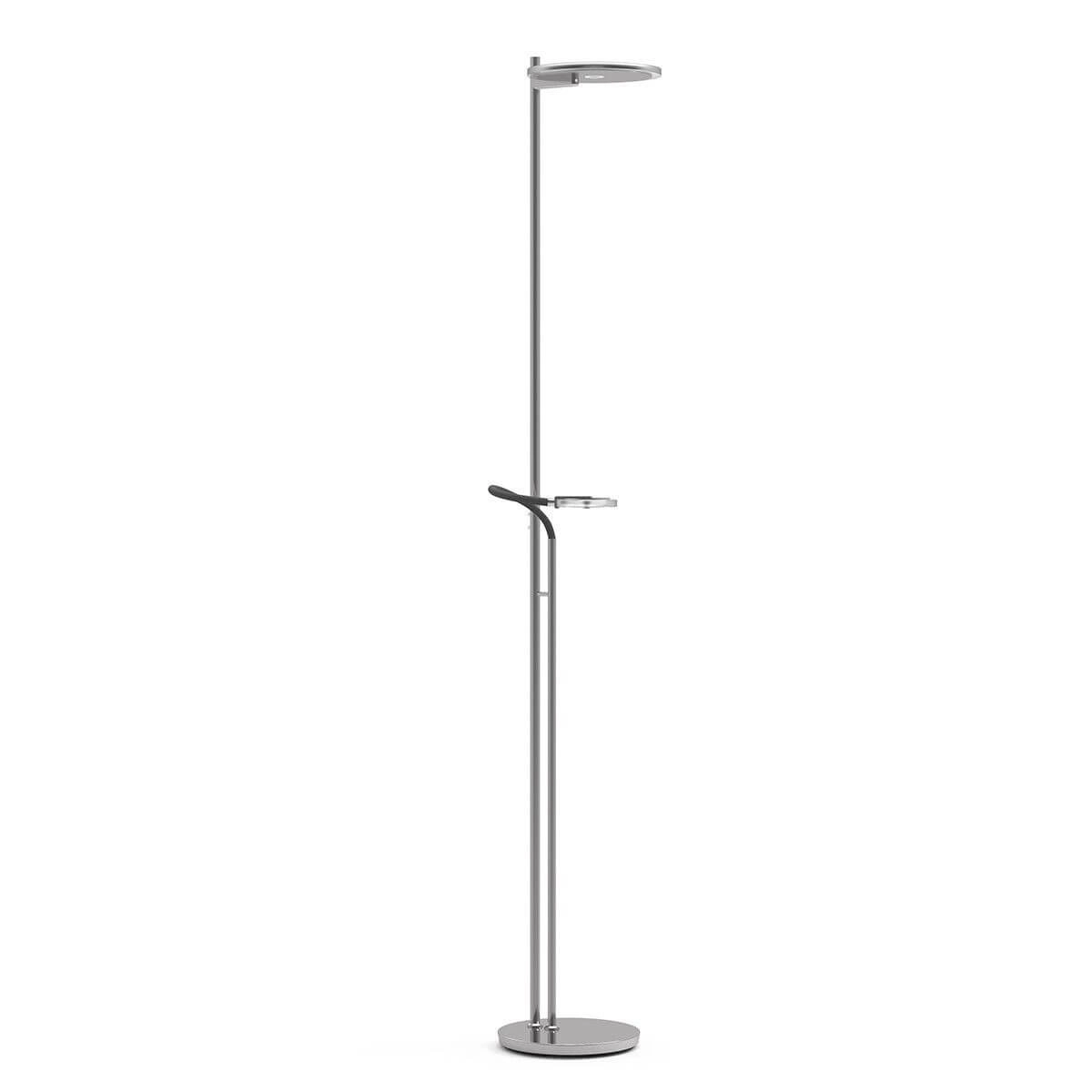 Led leeslamp 2-lichts Turound 40w - 2200-4000K - 187cm RVS helder glas