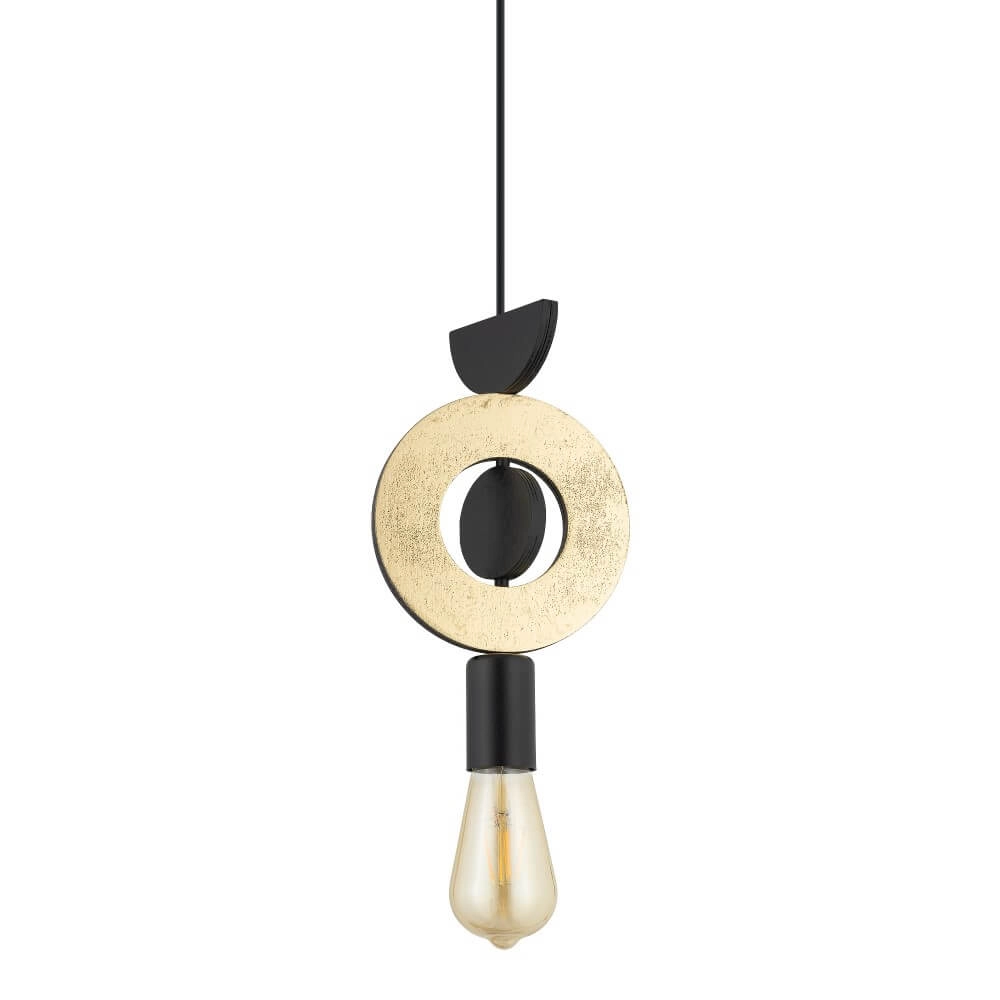Design hanglamp Drops Wood F 1-lichts zwart Lyora 5903139111805