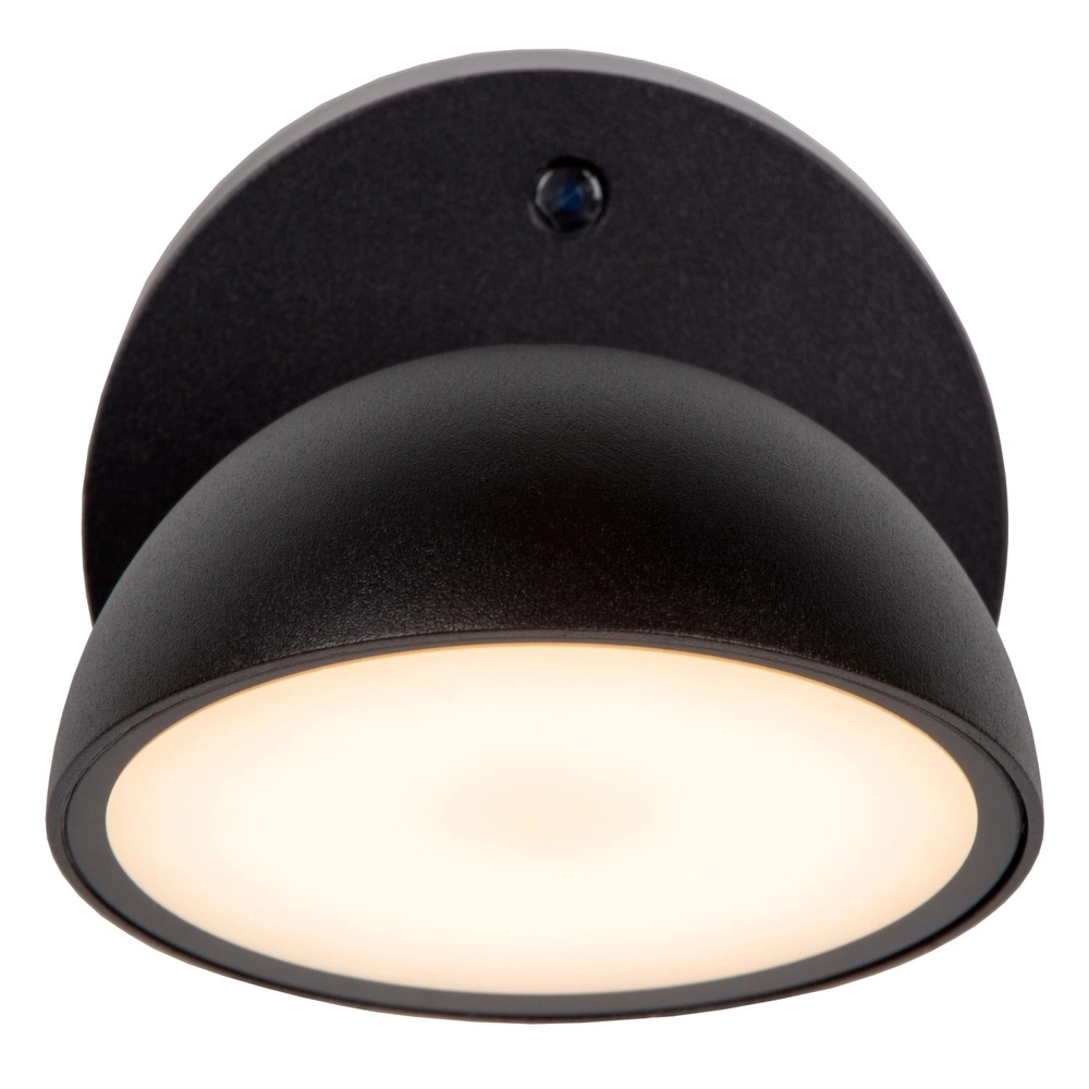 Design wandlamp Finn met sensor zwart Lucide 5411212221612