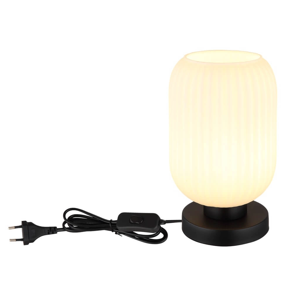 Ronde tafellamp Normy wit glas Ø 14cm Globo 9007371453283