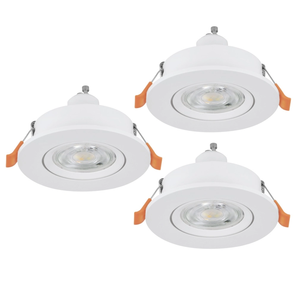 Set van 3 inbouwspots Barranco wit Ø 9cm - 4,5W - 3000K