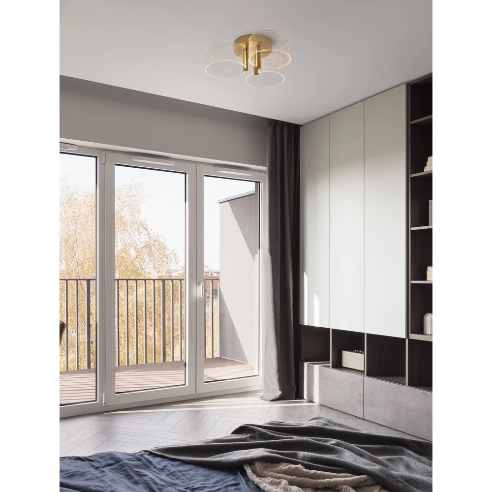 Design ceiling lamp Gatlin gold Ø 44cm Lyora 5212017433497