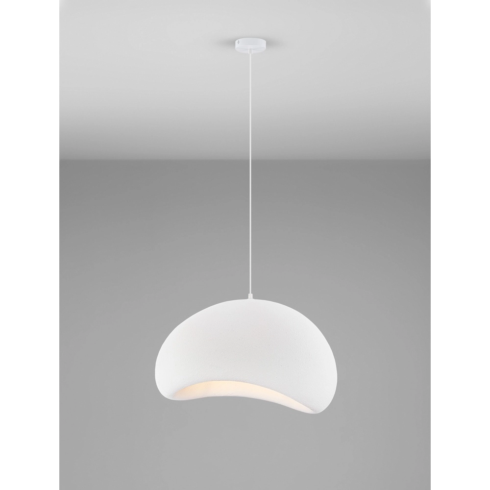 Natuurlijke hanglamp Aere wit 60cm Natuurlijke hanglamp Aere wit 60cm