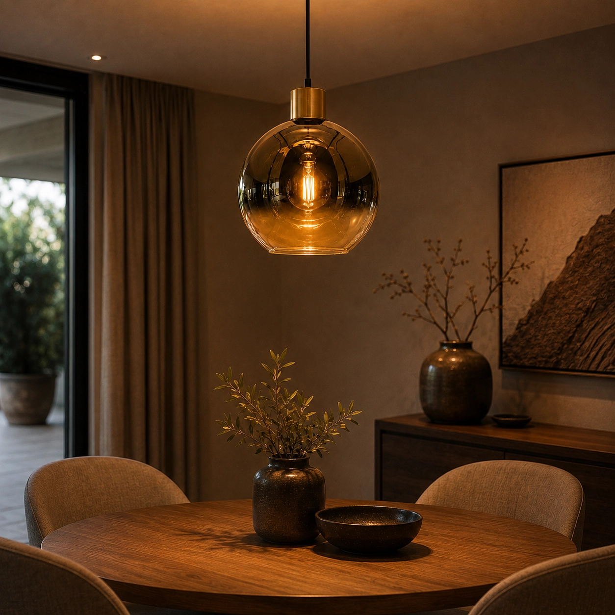 Gouden hanglamp Rosario Ø 30cm