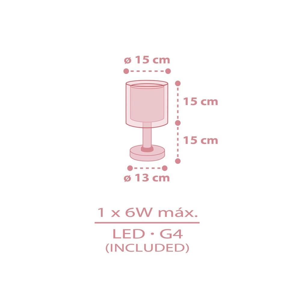 Kinderkamer tafellamp Baby Teddy roze Dalber 8420406415710