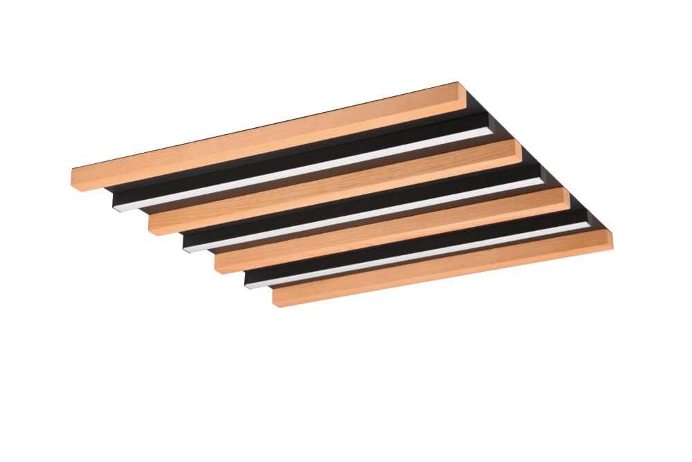 Led plafondlamp Fontana 45x45 cm - houtlook Trio 4017807615975