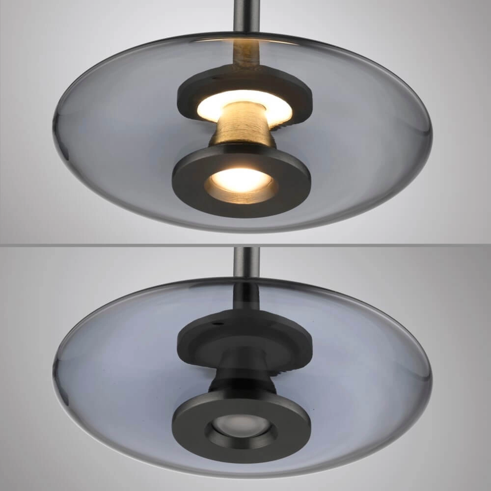 Hanglamp 3-lichts Pure Vitrum design grijs Paul Neuhaus 4012248382646