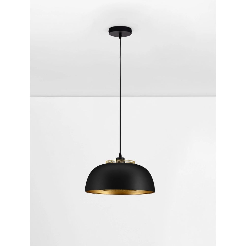 Hanglamp Sqube zwart met goud Lyora 5212017454799
